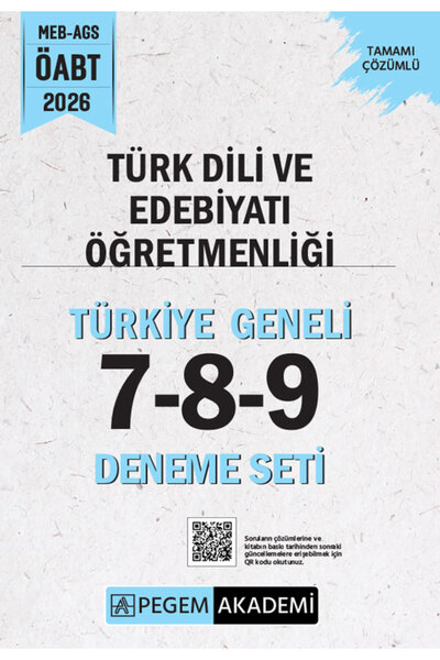 Pegem Akademi Yayıncılık 2026 MEB AGS ÖABT Türk Dili ve Edebiyatı Öğretmenliğ...