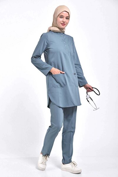 Owlet Medikal Lycra Hijab Suit Anthracite Blue