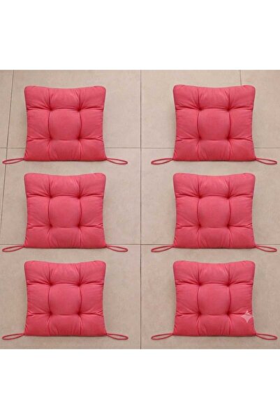 MoMMe SANDALYE MİNDERİ 45*45 CM ÖLÇÜLERİNDE 6 LI SOMON PEMBESİ