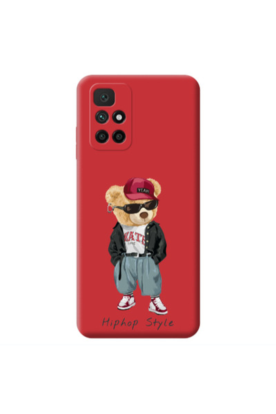 Other Xiaomi Redmi 10 2022 Hip hop style Red Colored Silicone TPU Θήκη
