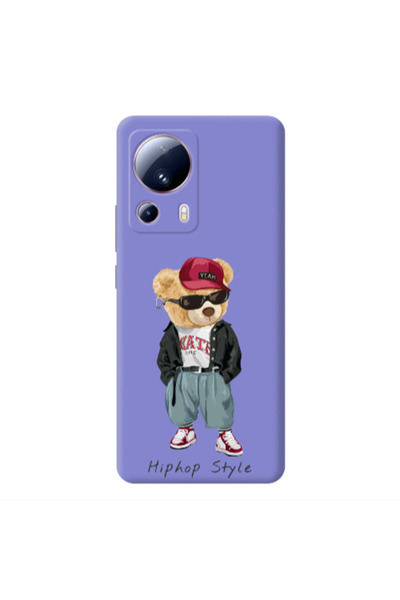 Other Xiaomi Mi 13 Lite Hip hop style Purple Colored Silicone TPU Θήκη