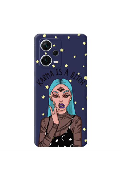 Other Xiaomi Poco X5 Karma is a bitch Dark blue Colored Silicone TPU Θήκη