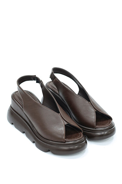 kajal ayakkabı Mnrs 2550 Adjustable Elastic Wedge Heel Sandals