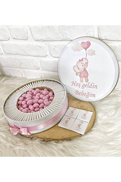 Sweet Story 100 Adet + 200 Gr Drajeli Balonlu Fil Temalı İsme Özel Hoşgeldin ...