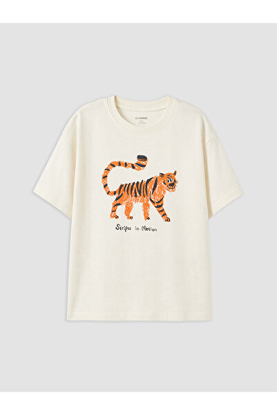 LC Waikiki Peak New Season Crew Neck Printed Boys' T-Shirt