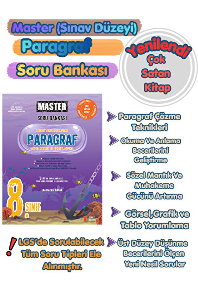 Okyanus Yayınları Okyanus 8.Sınıf Master Paragraf Soru Bankası