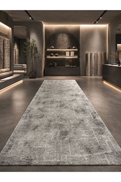 Dinarsu Antiq Halıcık Gri Geçişli Modern Kaymaz Taban Salon Hol, Koridor Mutf...