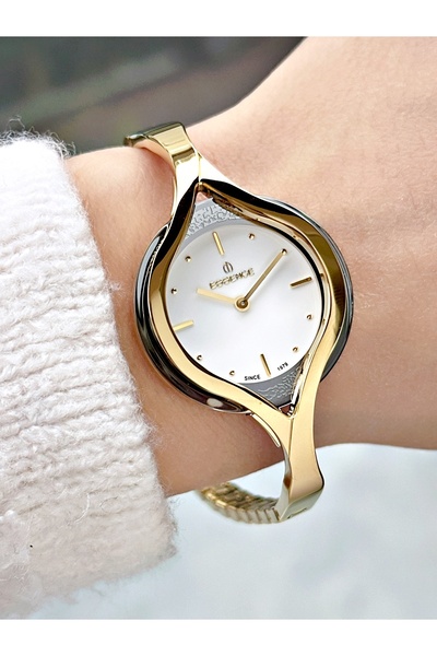 Essence Special Design Gold Color Steel Cord Women Wristwatch D1234Mr