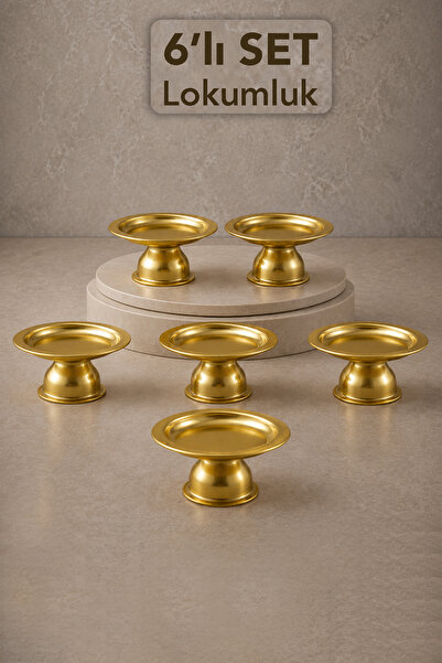 Meleni Home Set de 6 boluri decorative aurii pentru prezentare - Boluri pentr...