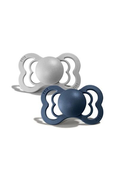 Bibs Πιπίλα Σιλικόνης Supreme 2 τεμάχια Νο1 (0-6μ) Σύννεφο/ Ατσάλινο Μπλε