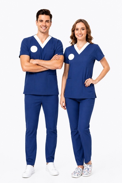Nur Medikal Giyim Unisex Patriot Blue Scrubs Σετ Επαγγελματικής Νοσοκόμας και...