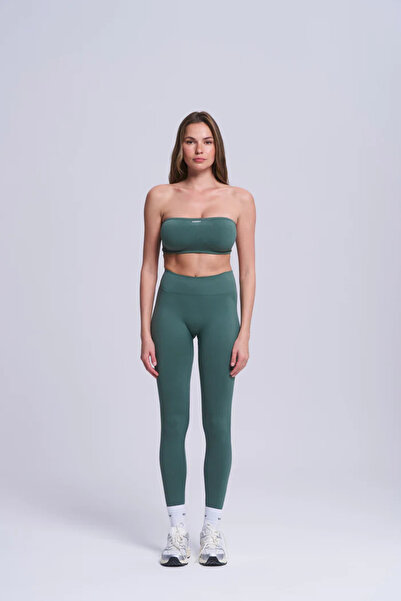 VIGORV High Waist Seamless Gathering Women's Leggings V-Cut Waist Gathered Sp...