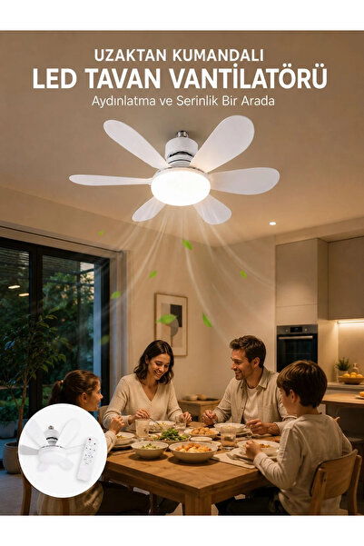 Genel Markalar Ayarlanabilir Parlaklık Özellikli Led Tavan Vantilatörü Süper ...