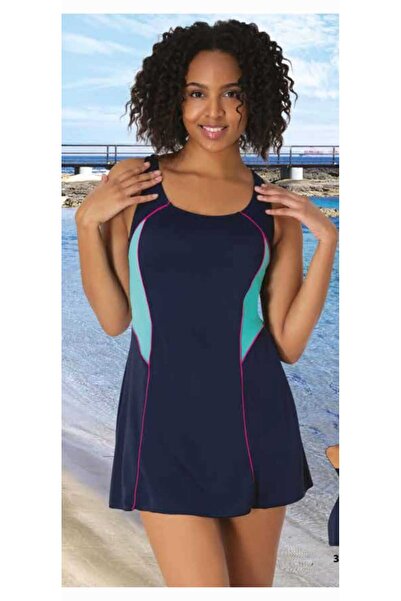 Sunsurf Zen Swimmer Shorts Dress Swimsuit Navy Blue