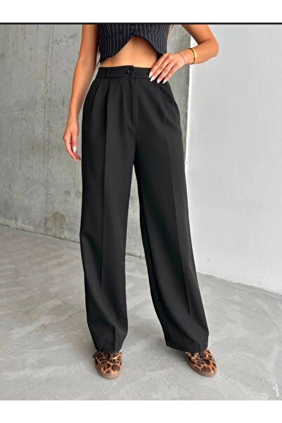 glanour Belted Palazzo Trousers Original Cut