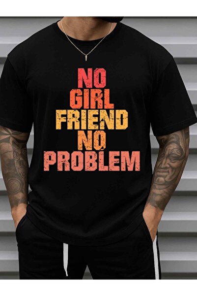 1001moda Men's "No Girl No Problem" Funny Slogan T-Shirt - 100% Cotton 180gsm...