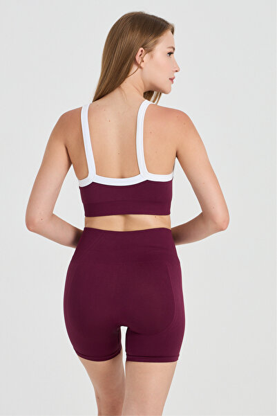 Kadın Dikişsiz Destekli Spor Sütyeni Seamless Biyeli Toparlayıcı Fitness Yoga Bra
