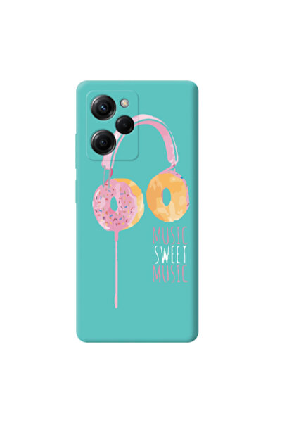 Other Xiaomi Poco X5 Pro Donut earphone Turquoise Colored Silicone TPU Θήκη