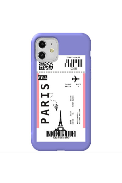 Other Apple iPhone 11 Paris FRA Purple Colored Silicone TPU Θήκη