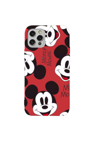 Other Apple iPhone 12 Pro Mickey Mouse Red Colored Silicone TPU Θήκη