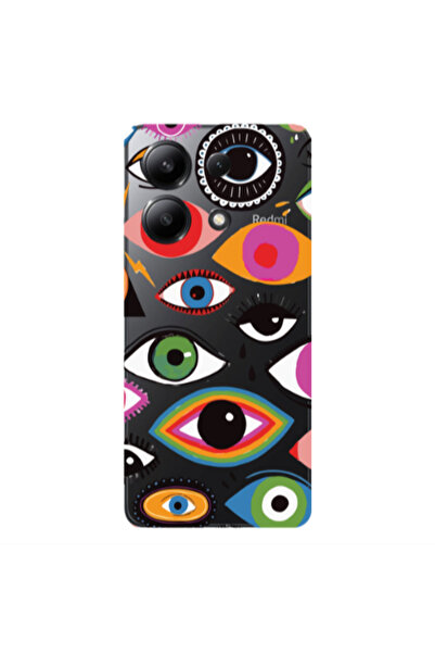 Other Xiaomi Redmi Note 13 4G Colorful eyes Transparent Silicone TPU Θήκη