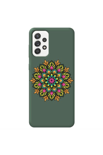 Other Samsung A52 Mandala D6 Dark Green Colored Silicone TPU Θήκη