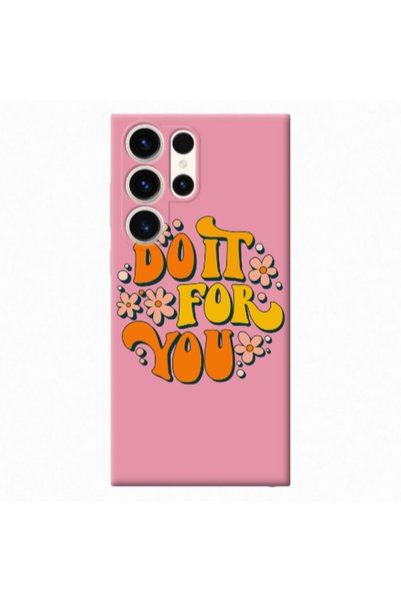 Other Samsung S23 Ultra Do it For You Pink Colored Silicone TPU Θήκη