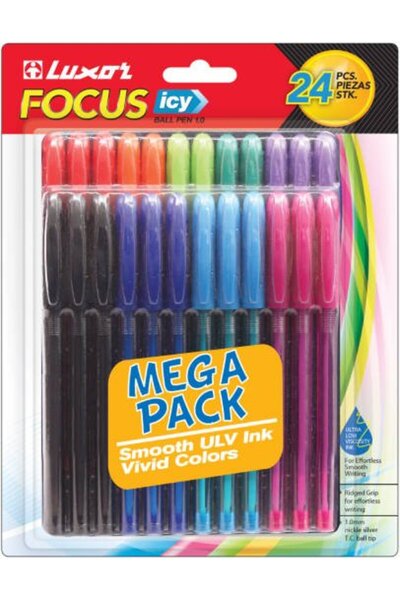Luxor Focus Ball Pen | 0.7 mm Tip, Pack of 24