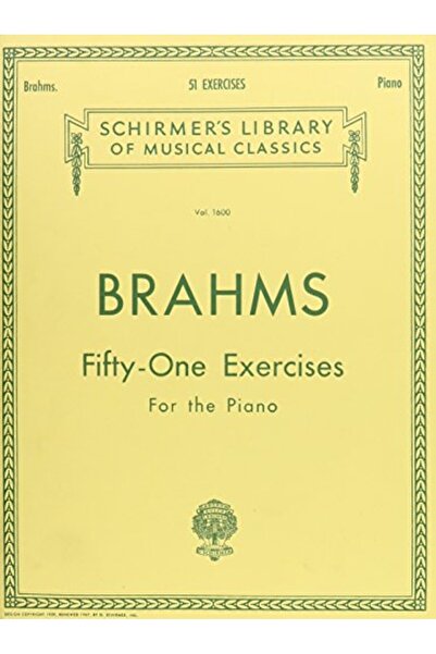 G Schirmer, Incorporated 51 Exercises