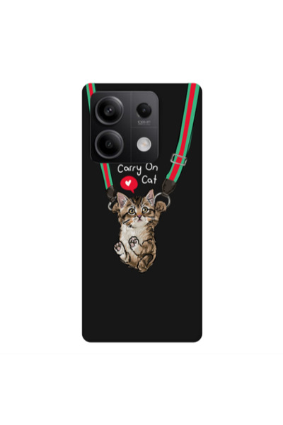 Other Xiaomi Redmi Note 13 5G Swinging cat Black Colored Silicone TPU Θήκη