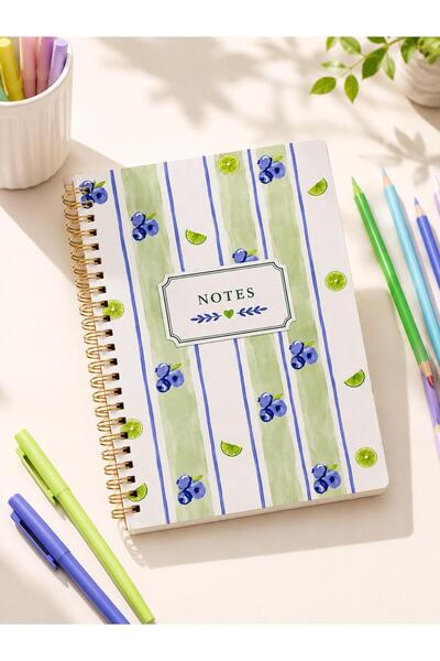 NİORE A5 Spiral Bound Lined Notebook School Notebook 120 Sheets Raspberry