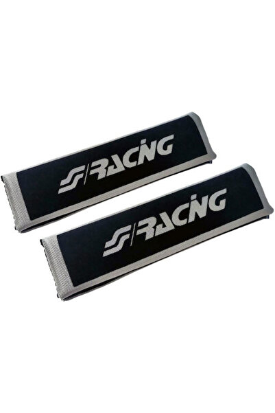 Simoni Racing Σετ 2 τεμαχίων Μαξιλαράκια Ζώνης Ασφαλείας Αυτοκινήτου Ασημί Κω...
