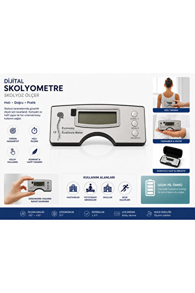 Fizyomedix Dijital Skolyometre Ölçüm Cihazı