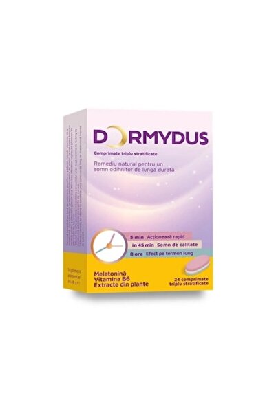 Terapia Dormydus, remediu pentru un somn odihnitor, 24 comprimate triplu stra...