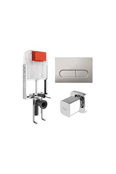 KALE Triton 3/6L Duvar İçi Gömme Rezervuar + Capsule Mat Krom Panel + V200 An...