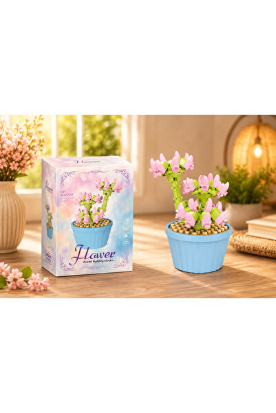 womi إكسسوار على شكل زهرة من مكعبات البناء على شكل قطع متداخلة