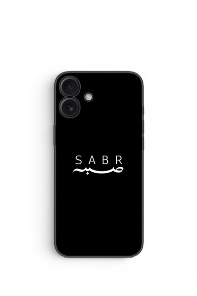 TeknoBAstore حافظة آيفون 16 متوافقة مع الكاميرا وتحتوي على عبارة "Sabr Writte...
