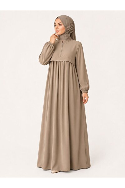 Mercan Hijab MEDİNE İPEK ELBİSE FERMUARLI