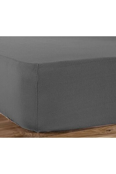 Nef Nef Homeware Nef-Nef Ζέρσεϊ Εφαρμοστό Σεντόνι 160x200+30 Σκούρο Γκρι
