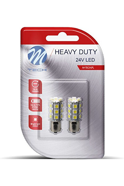 M-TECH Λάμπες Αυτοκινήτου P21W-BA15S-1156 / R10W / R5W LED 24V 5.9W 2 τεμάχια