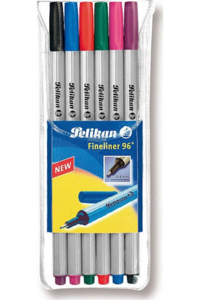 Pelikan Fineliner 96 Μαρκαδόροι Σχεδίου 0.4mm Πολύχρωμοι 6 τεμάχια