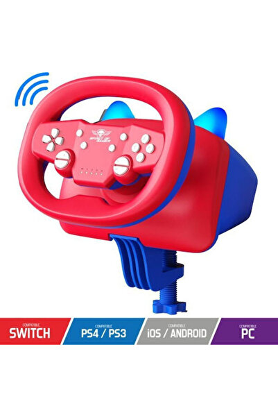 Spirit of Gamer Ασύρματο Τιμόνι Αγώνων Air Dark για PC / PS3 / PS4 / Switch μ...
