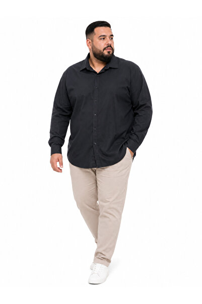 ANNEX Large Size Cotton Long Sleeve Men's Shirt