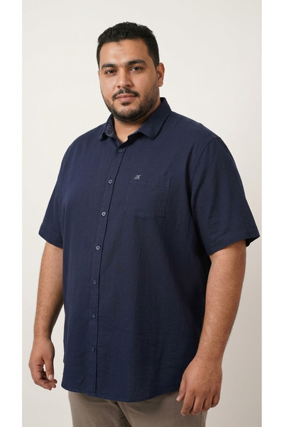 ANNEX Large Size Cotton Short Sleeve Men's Shirt