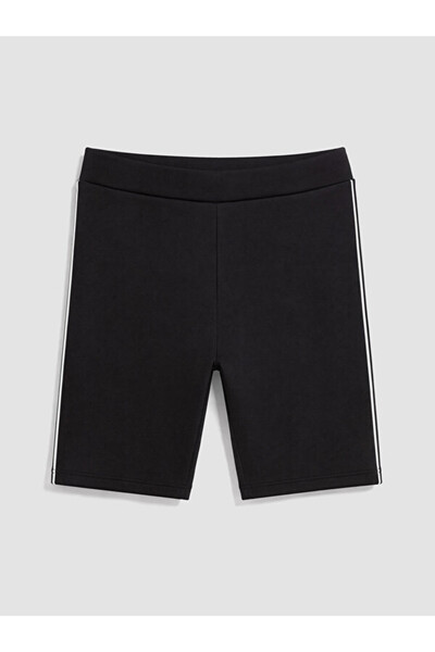 LC Waikiki Rmz Gi̇yi̇m Farkiyla Girls' Short Leggings with Side Stripes