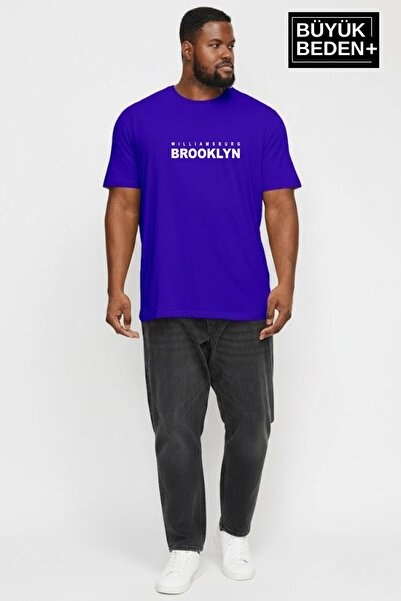 Superlife Men's Large Size Willamsburg Brooklyn Printed 3Xl-6Xl Crew Neck T-S...