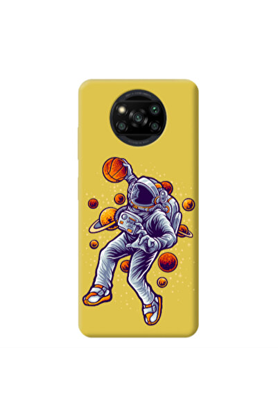 Other Xiaomi Poco X3 Pro Space Basketball Yellow Colored Silicone TPU Θήκη