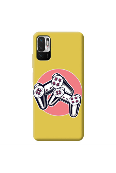 Other Xiaomi Redmi Note 10 Pro 5G Retro Joysticks Yellow Colored Silicone TPU...