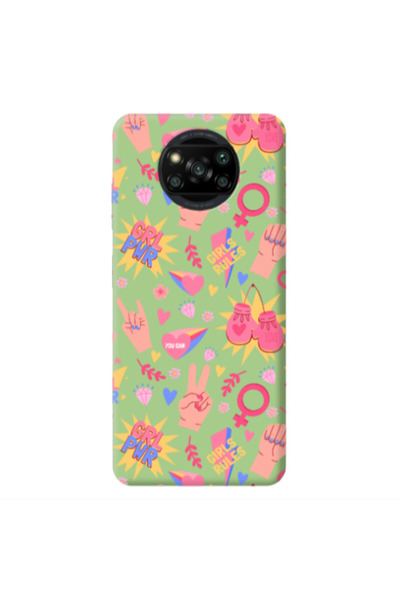 Other Xiaomi Poco X3 /X3 Pro Grl Pwr 2 Light Green Colored Silicone TPU Θήκη