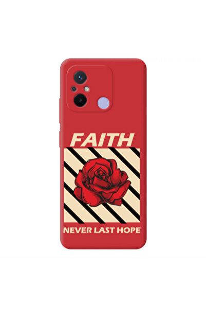 Other Xiaomi Redmi 12C Faith Never Last Hope Red Colored Silicone TPU Θήκη